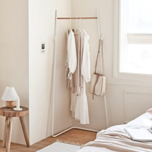Compact Corner Garment Storage Rack